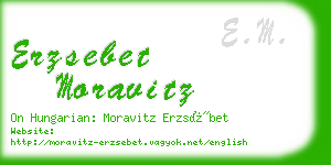 erzsebet moravitz business card